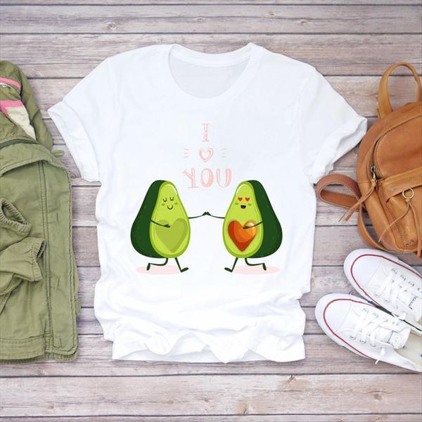cartoon avocado love romantic women valentine fashion print womens graphic ladies female tee, White
cartoon avocado love romantic women valentine fashion print womens graphic ladies female tee, White