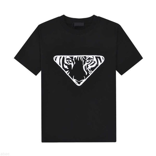 2022 spring summer europe italy triangle tiger head t shirts tshirt women clothes cotton tees, White;black
2022 spring summer europe italy triangle tiger head t shirts tshirt women clothes cotton tees, White;black