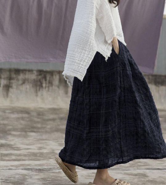 skirts women elastic waist ramie cotton jacquard simple ladies retro skirt female 2021 spring summer, Black
skirts women elastic waist ramie cotton jacquard simple ladies retro skirt female 2021 spring summer, Black