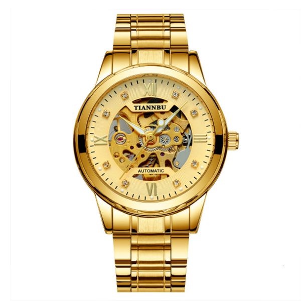 new business mens watch luminous waterproof automatic mechanical watch hollowed out high-end brand fashion gold watch, Slivery;brown
new business mens watch luminous waterproof automatic mechanical watch hollowed out high-end brand fashion gold watch, Slivery;brown