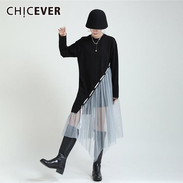 casual dresses chicever patchwork sheer mesh colorblock midi for women 2021 round collar long sleeve loose dress female clothing, Black;gray
casual dresses chicever patchwork sheer mesh colorblock midi for women 2021 round collar long sleeve loose dress female clothing, Black;gray
