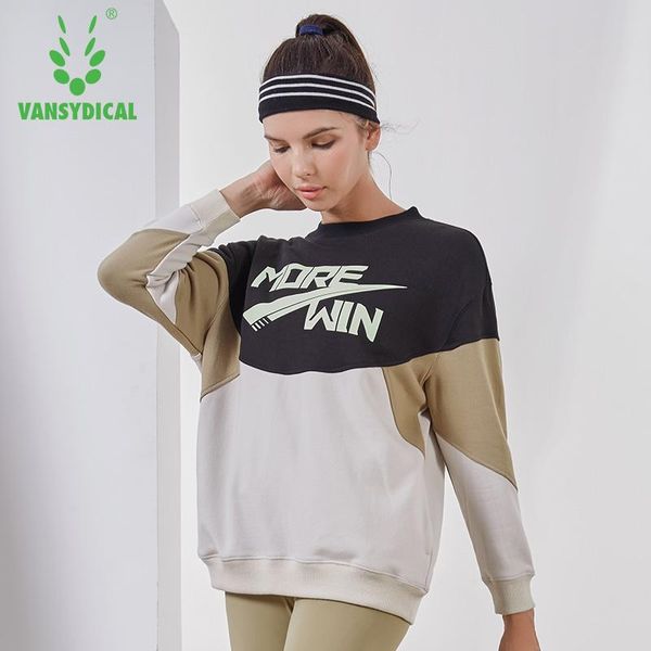 gym clothing vansydical autumn winter sports sweater women's running yoga long sleeve cotton spliced fitness workout pullovers, White;black
gym clothing vansydical autumn winter sports sweater women's running yoga long sleeve cotton spliced fitness workout pullovers, White;black