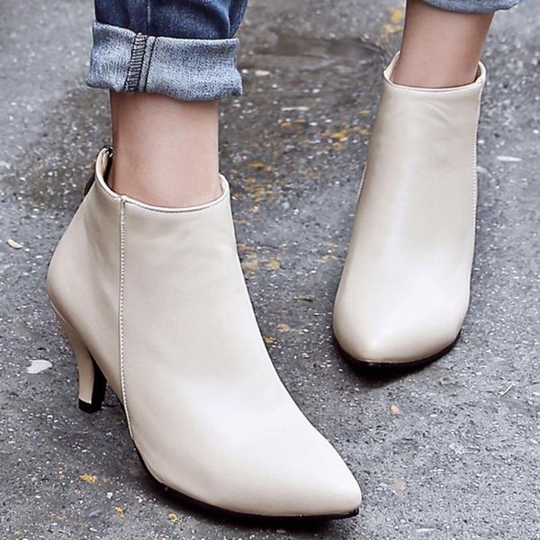 boots zipper 2021 autumn fashion short pu women ankle female winter pointed high heel shoes ladies booties plus size 43, Black
boots zipper 2021 autumn fashion short pu women ankle female winter pointed high heel shoes ladies booties plus size 43, Black