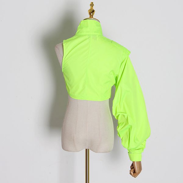 asymmetrical short for women stand collar long sleeve casual streetwear jackets female fashion new clothing, Black;brown
asymmetrical short for women stand collar long sleeve casual streetwear jackets female fashion new clothing, Black;brown