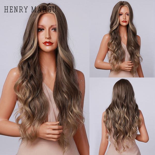 henry margu highlight brown ash blonde wavy wigs for women long synthetic natural wigs middle part cosplay wigs heat resistant, Black
henry margu highlight brown ash blonde wavy wigs for women long synthetic natural wigs middle part cosplay wigs heat resistant, Black