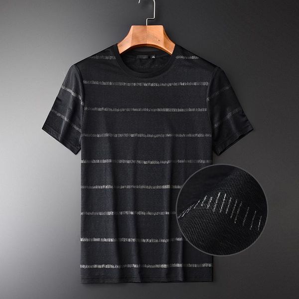 men's t-shirts classic yarn dyed mens luxury soft silky kintted summer man t-shirt plus size 4xl fashion round collar stripe tee, White;black
men's t-shirts classic yarn dyed mens luxury soft silky kintted summer man t-shirt plus size 4xl fashion round collar stripe tee, White;black