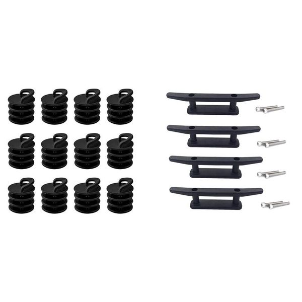 12 pcs kayak plugs bungs for kayak canoe boat drain holes plugs & 4 pack anchor cleat kit nylon cleat 6.5 inch
12 pcs kayak plugs bungs for kayak canoe boat drain holes plugs & 4 pack anchor cleat kit nylon cleat 6.5 inch