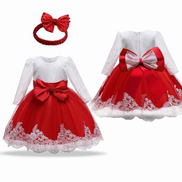 girl's dresses 3m-2y flower lace big bow red girl dress summer autumn full sleeve for baby grils first birthday clothes princess, Red;yellow
girl's dresses 3m-2y flower lace big bow red girl dress summer autumn full sleeve for baby grils first birthday clothes princess, Red;yellow