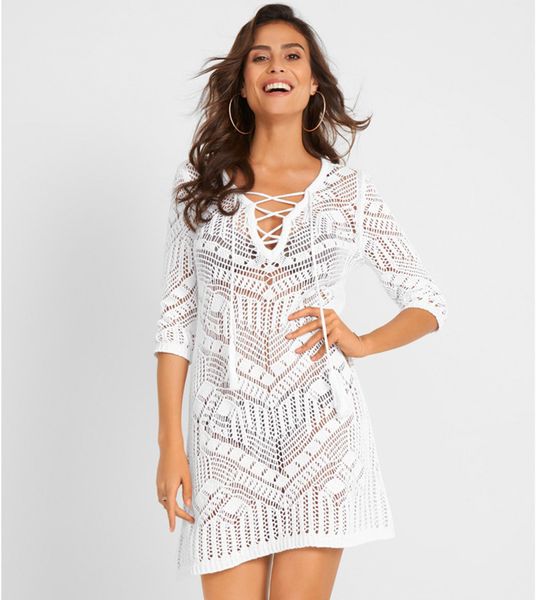 women knitted hollow beach sun protective cover up shirt front lace up seaside vacation skirt bikini cover up, Black
women knitted hollow beach sun protective cover up shirt front lace up seaside vacation skirt bikini cover up, Black