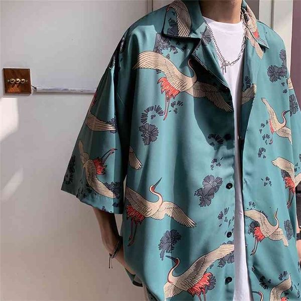 iidossan japanese streetwear harajuku shirts men hiphop oversized grus japonensis printed short sleeve casual 210721, White;black
iidossan japanese streetwear harajuku shirts men hiphop oversized grus japonensis printed short sleeve casual 210721, White;black