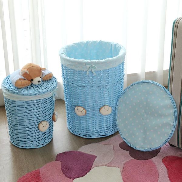 laundry storage & organization lid round wicker basket blue modern kids large baskets clothes box wasmanden home eh60lb
laundry storage & organization lid round wicker basket blue modern kids large baskets clothes box wasmanden home eh60lb