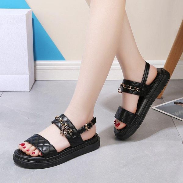 sandals 2021 style women's summer student sponge cake thick-soled sports roman flats, Black
sandals 2021 style women's summer student sponge cake thick-soled sports roman flats, Black