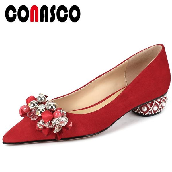dress shoes conasco spring women pumps kid suede wedding casual crystal decoration pearl rhinestone thick heels shallow woman, Black
dress shoes conasco spring women pumps kid suede wedding casual crystal decoration pearl rhinestone thick heels shallow woman, Black