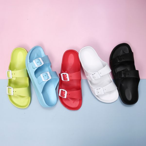 lolita sandals women men 2022 new lightweight candy color two buckle flats slippers eva comfortable slides, Black
lolita sandals women men 2022 new lightweight candy color two buckle flats slippers eva comfortable slides, Black