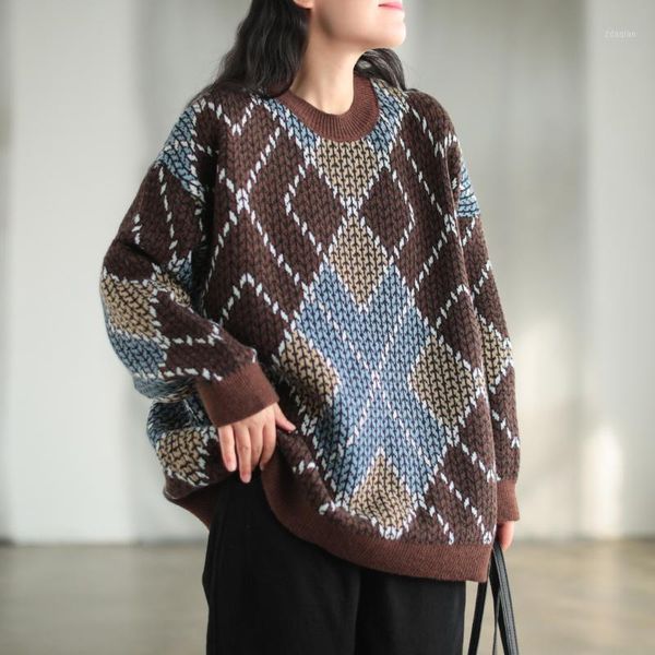 women clothing pullovers vintage jacquard thick warm casual fashion winter sweaters women's, White;black
women clothing pullovers vintage jacquard thick warm casual fashion winter sweaters women's, White;black