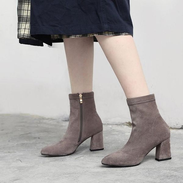 boots big size 9 10 11 12 pure-coloured thick-heeled zipper with pointed suede, Black
boots big size 9 10 11 12 pure-coloured thick-heeled zipper with pointed suede, Black