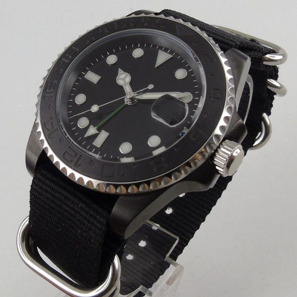 wristwatches 40mm sterile black dial sapphire crystal luminous pvd ceramic bezel gmt automatic movement men's watch, Slivery;brown
wristwatches 40mm sterile black dial sapphire crystal luminous pvd ceramic bezel gmt automatic movement men's watch, Slivery;brown