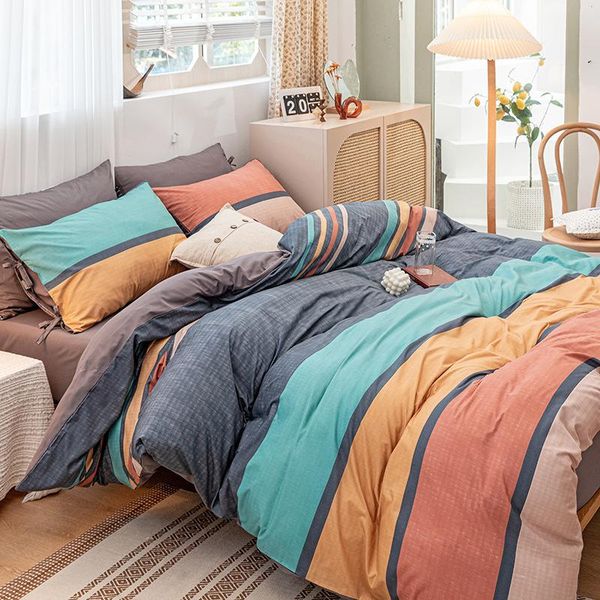 bedding sets the four-piece bedroom bed sheet set winter thick sanded soft wash quilt cover fashion simple family el
bedding sets the four-piece bedroom bed sheet set winter thick sanded soft wash quilt cover fashion simple family el