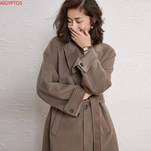 women's wool & blends autumn and winter loose lace double-sided mid-length wool coat woolen women korean clothing j5q1, Black
women's wool & blends autumn and winter loose lace double-sided mid-length wool coat woolen women korean clothing j5q1, Black