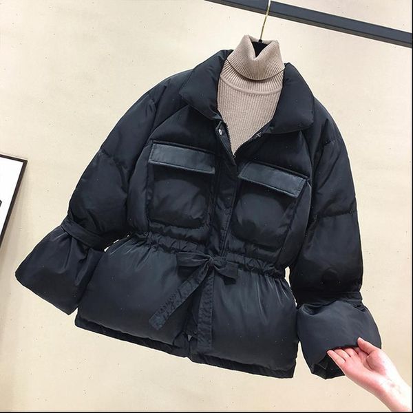 women winter basic jackets parkas 2021 fashion thick warm lantern sleeve jackets slim jackets for female parka harajuku, Black
women winter basic jackets parkas 2021 fashion thick warm lantern sleeve jackets slim jackets for female parka harajuku, Black
