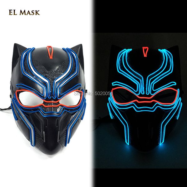 costume accessories black panther el wire masks movie fantastic cosplay light up mask for halloween cosplay-props superhero figure, Silver
costume accessories black panther el wire masks movie fantastic cosplay light up mask for halloween cosplay-props superhero figure, Silver
