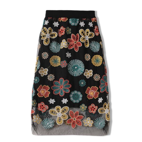 embroidered flower lace average female length bathrobes spring autumn waist skirts t51009 ijxt, Black
embroidered flower lace average female length bathrobes spring autumn waist skirts t51009 ijxt, Black