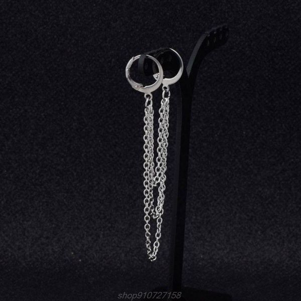 dangle & chandelier jewelry korean hip hop titanium steel chain threader drop cuff earrings n12 20, Silver
dangle & chandelier jewelry korean hip hop titanium steel chain threader drop cuff earrings n12 20, Silver