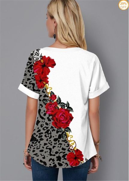 women's t-shirt summer women clothing short sleeve t-shirts fashion flower print bandage v-neck tee loose casual lady 5xl plus size, White
women's t-shirt summer women clothing short sleeve t-shirts fashion flower print bandage v-neck tee loose casual lady 5xl plus size, White