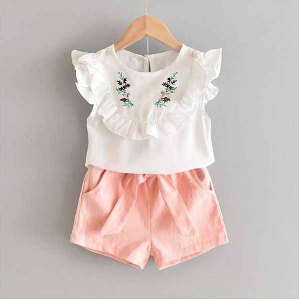 girls clothing sets summer fashion style kids clothes embroidery t shirt amp shorts 2pcs suit for 3 7 years, White
girls clothing sets summer fashion style kids clothes embroidery t shirt amp shorts 2pcs suit for 3 7 years, White
