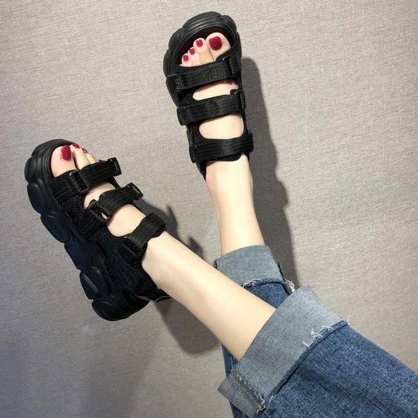 dress shoes fashion black and white women's sandals thick bottom waterproof platform hook loop leisure gladiator 2021 summer
dress shoes fashion black and white women's sandals thick bottom waterproof platform hook loop leisure gladiator 2021 summer