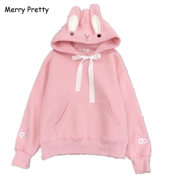 merry pretty kawaii sweet rabbit ears hooded sweatshirt women harajuku cartoon embroidery hoodies tracksuits moletom pullovers 201030, Black
merry pretty kawaii sweet rabbit ears hooded sweatshirt women harajuku cartoon embroidery hoodies tracksuits moletom pullovers 201030, Black