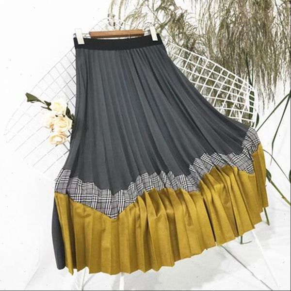 fall 2021 new female long pleated skirt women color matching stitching lattice skirts girl drop shipping, Black
fall 2021 new female long pleated skirt women color matching stitching lattice skirts girl drop shipping, Black