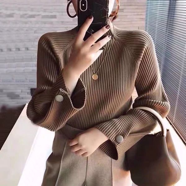 women autumn winter half-turtleneck knitted or crocheted women's soft elastic soild full x5gz, White;black
women autumn winter half-turtleneck knitted or crocheted women's soft elastic soild full x5gz, White;black