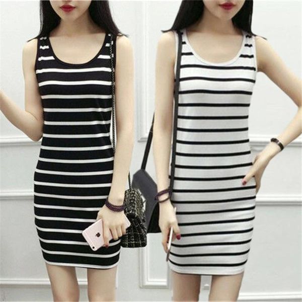 casual dresses sukienka sleeveless mini white black stripe dress women cute korean clothes summer vestidos womens clothing slim, Black;gray
casual dresses sukienka sleeveless mini white black stripe dress women cute korean clothes summer vestidos womens clothing slim, Black;gray