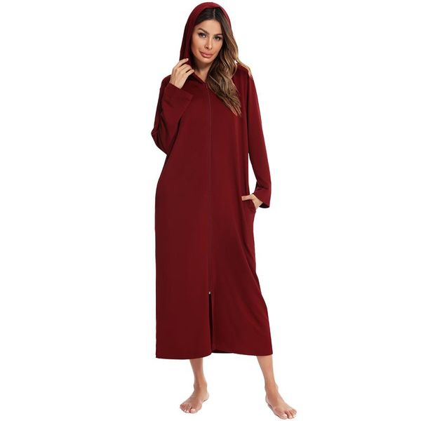 casual dresses women winter nightgown dress hooded pocket zip up long sleeve loungewear housecoat loose sleepwear, Black;gray
casual dresses women winter nightgown dress hooded pocket zip up long sleeve loungewear housecoat loose sleepwear, Black;gray