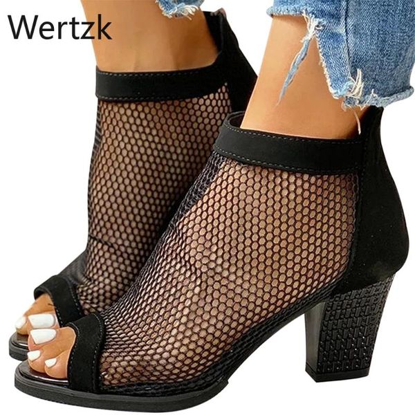 sandals wertzk suede fashion hollow female 2021 fish head high-heeled romanesque woman shoes b536, Black
sandals wertzk suede fashion hollow female 2021 fish head high-heeled romanesque woman shoes b536, Black