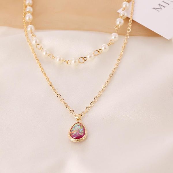 pendant necklaces multilayer jewelry pearl gift water drop stone trendy gold color necklace choker wedding for women girls, Silver
pendant necklaces multilayer jewelry pearl gift water drop stone trendy gold color necklace choker wedding for women girls, Silver