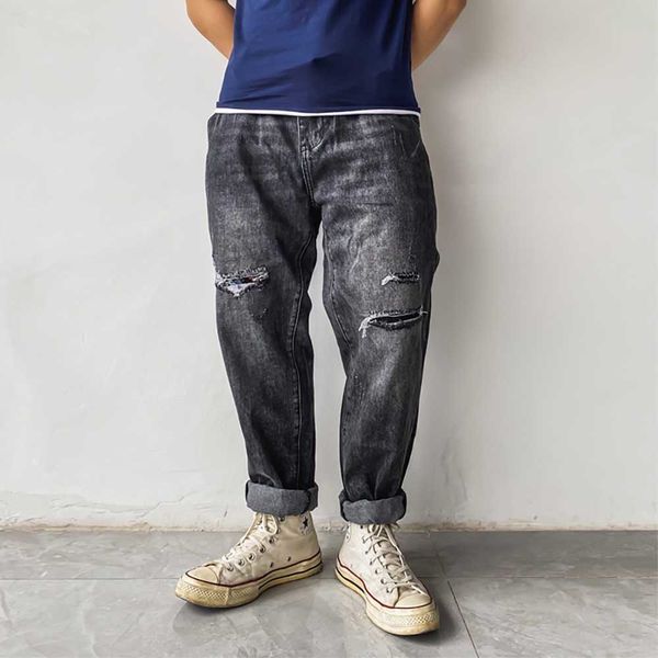 2021 new in the hiphop fashion harem denim of casual men torn vintage loose pants retro-streetwear jeans clothes dulu, Blue
2021 new in the hiphop fashion harem denim of casual men torn vintage loose pants retro-streetwear jeans clothes dulu, Blue