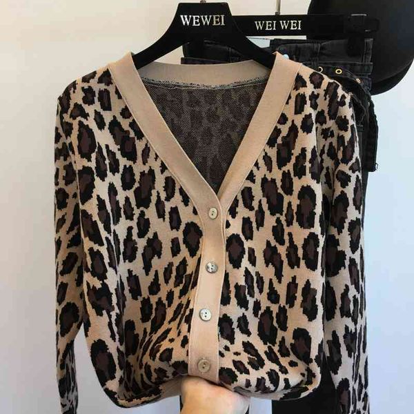 women's jackets female leopard cardigan sweater, loose jacket knitted or crocheted with a v-neck for autumn lstt, Black;brown
women's jackets female leopard cardigan sweater, loose jacket knitted or crocheted with a v-neck for autumn lstt, Black;brown
