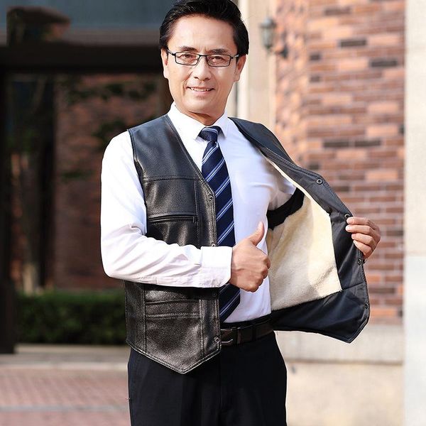 men's vests velvet leather men vest motorcycle v-neck jacket middle-aged and elderly warm windproof fur waistcoat wholesale, Black;white
men's vests velvet leather men vest motorcycle v-neck jacket middle-aged and elderly warm windproof fur waistcoat wholesale, Black;white