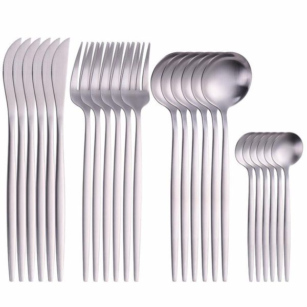 flatware sets 24pcs stainless steel matte silver cutlery tableware set dinnerware wedding forks knives tea spoons silverware
flatware sets 24pcs stainless steel matte silver cutlery tableware set dinnerware wedding forks knives tea spoons silverware