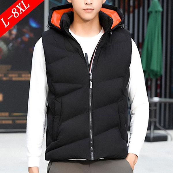 men's vests winter sleeveless jackets mens down warm thick hooded coats male cotton-padded waistcoats vest men large size -8xl, Black;white
men's vests winter sleeveless jackets mens down warm thick hooded coats male cotton-padded waistcoats vest men large size -8xl, Black;white