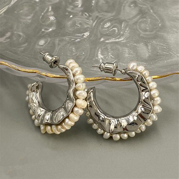 stud hangzhi vintage freshwater pearl c-shaped geometric irregular earrings silver color 2021 for women girls party jewelry, Golden;silver
stud hangzhi vintage freshwater pearl c-shaped geometric irregular earrings silver color 2021 for women girls party jewelry, Golden;silver