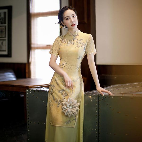 ethnic clothing oversize 3xl 4xl cheongsam yellow qipao cotton linen print flower slim chinese traditional dress mandarin collar vestid, Red
ethnic clothing oversize 3xl 4xl cheongsam yellow qipao cotton linen print flower slim chinese traditional dress mandarin collar vestid, Red