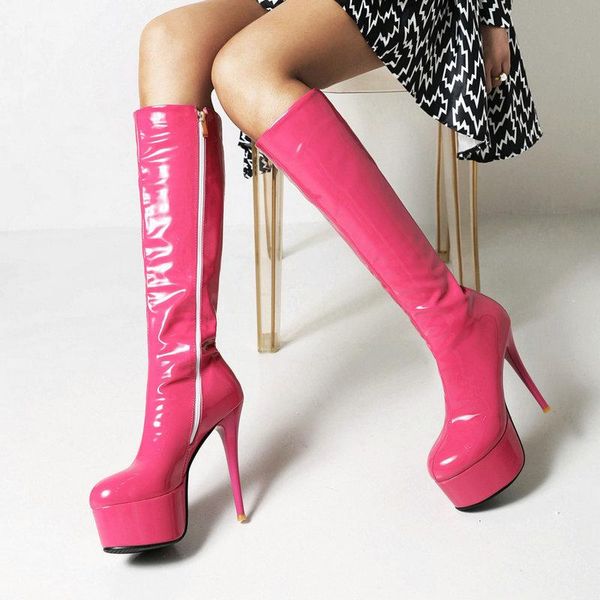 boots stiletto women fashion stone pattern faux leather platform super high heel knee zipper winter shoes, Black
boots stiletto women fashion stone pattern faux leather platform super high heel knee zipper winter shoes, Black