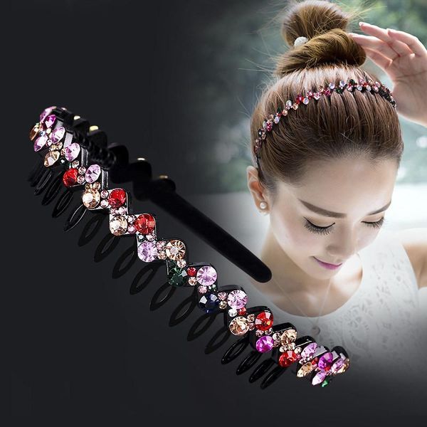 hair clips & barrettes hairbands non-slip bezel colorful rhinestone flower water ripple hoop headband for women band accessories hairsty, Golden;silver
hair clips & barrettes hairbands non-slip bezel colorful rhinestone flower water ripple hoop headband for women band accessories hairsty, Golden;silver
