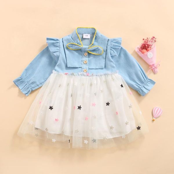 girl's dresses spring kids patchwork dress fashion denim mesh yarn stitching long sleeve button a-line girls for girls, 3 months-3 year, Red;yellow
girl's dresses spring kids patchwork dress fashion denim mesh yarn stitching long sleeve button a-line girls for girls, 3 months-3 year, Red;yellow