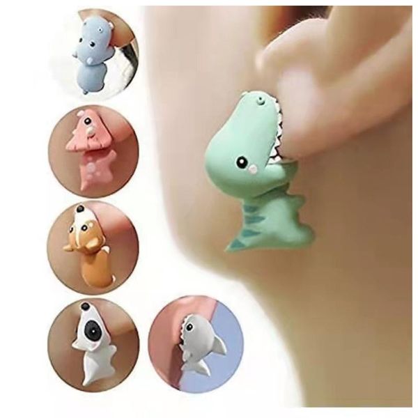stud women cute animal bite earring cartoon soft clay earrings 3d handmade for girl, Golden;silver
stud women cute animal bite earring cartoon soft clay earrings 3d handmade for girl, Golden;silver