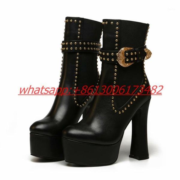 boots ins brand woman black leather belt buckle chunky heel platform ankle boot real po high1
boots ins brand woman black leather belt buckle chunky heel platform ankle boot real po high1