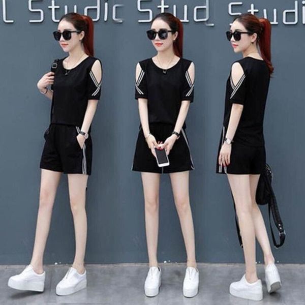 women's tracksuits summer clothes casual fashion outfits student loose off shoulder short sleeve t-shirt and shorts two piece set for w, Gray
women's tracksuits summer clothes casual fashion outfits student loose off shoulder short sleeve t-shirt and shorts two piece set for w, Gray